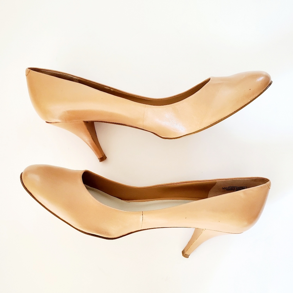Nine West Heels Natural Color Leather
